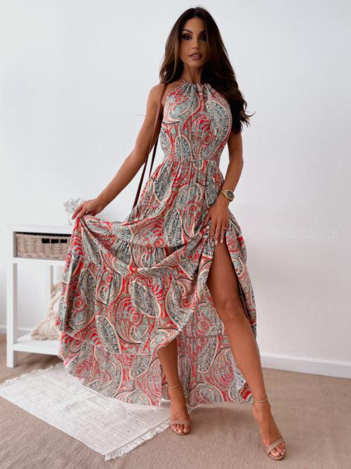 Dresses - Fashion Sexy Floral Halter Dress - Γυναικεία μόδα σε εξαιρετικές τιμές! - Minx.gr🥇